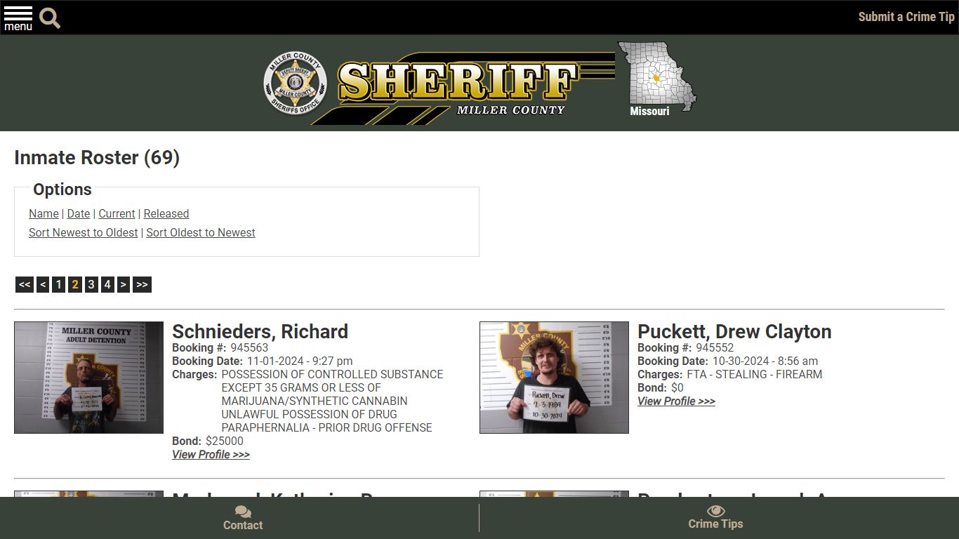 Inmate Roster (67) - Miller County Sheriff