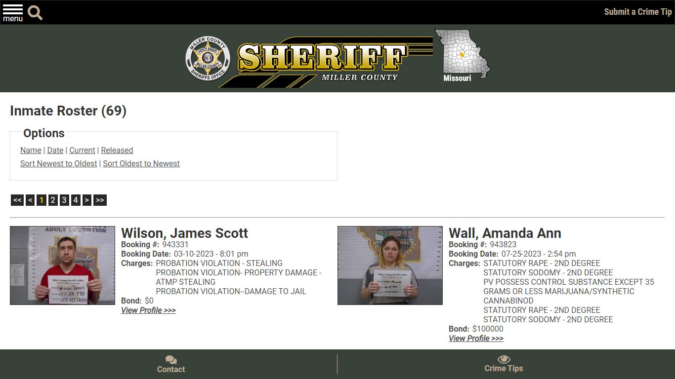 Inmate Roster (68) - Miller County Sheriff